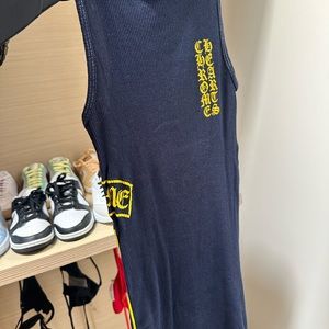Chrome hearts navy tank small NWT